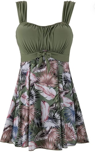 One piece swim dress plus - one-piece,