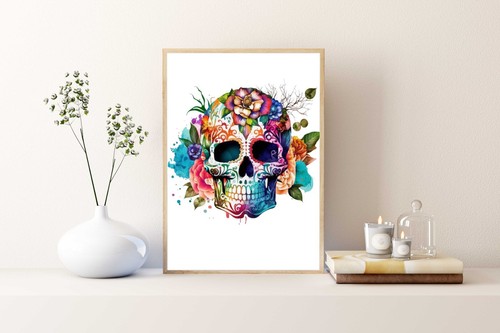 Sugar skull wall - skull, hanging