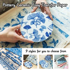1PC DIY Clay Transfer Paper Ceramic Clay Glaze Underglaze Flowers Decal Sticker