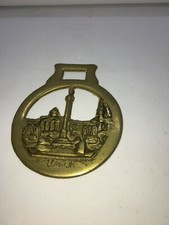 Vintage HORSE BRASS London nelson column Fireplace canal boat barge pub bar