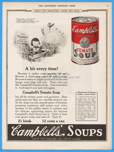 1922 campbell tomato soup - tomato,