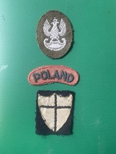 WW2 POLISH ARMY IN EXILE BADGES FOR OFFICER- Original Set
