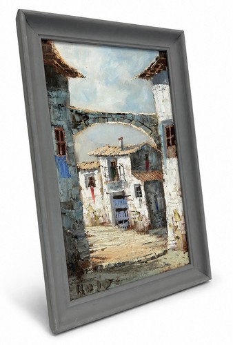 Vintage signed oil canvas - signed,