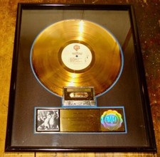 A-HA ~ HUNTING HIGH AND LOW ~ OFFICIAL WARNER RIAA USA GOLD DISC AWARD 1985