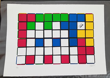 SPACE INVADER 6 CUBES Signed