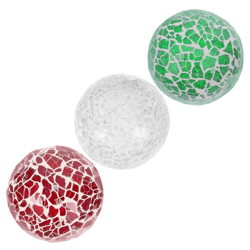 3pcs glass sphere decorative - 3pcs,