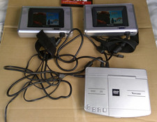 Mobile DVD System with Dual 4.5" Screens and Carry Case for Car/Camper Van