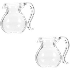 2 pcs  Miniatures Glass Teapot