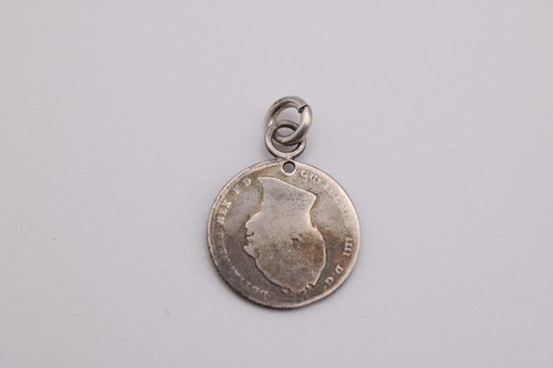 Silver love token coin charm