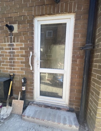 White upvc single front - upvc,