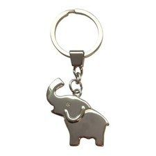 Elephant Keyring keychain Silver Metal Key Ring Chain Wildlife  