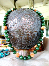 Gemstone Necklace Jade Coral