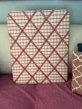 Large Ribbon and Fabric Pinboard Kitchen Notice Message Photo Board 60 x 76cm