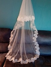 Ivory wedding veil 2 tier