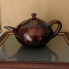 Beautiful "Brown Betty" Glazed Terracotta/Earthenware Teapot