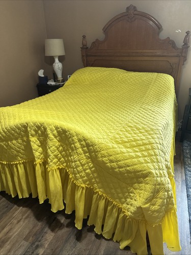 Pleated skirt vintage yellow - pleated,