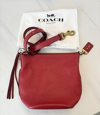 Coach Duffle 20 Red leather