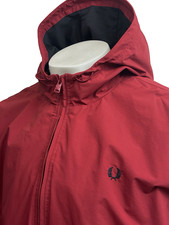 Fred Perry | Tipped Hooded Brentham Jacket XXL (Red) Terraces 90s Casuals