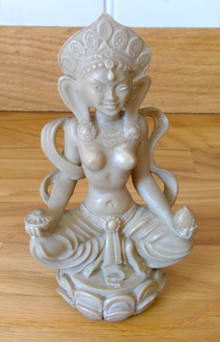 Green tara statue figurine - green,