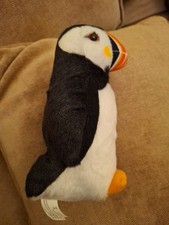 K&M International Puffin  Plush Bird. Faint Sound With Inbuilt Battery. 7". VGC