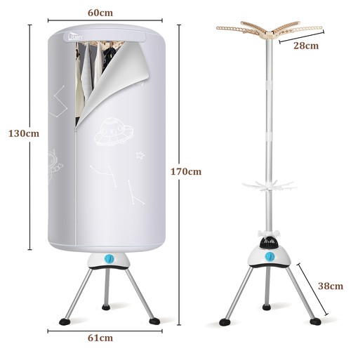Electric clothes dryer - clothes, air