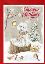 Poodle (White) Dog A6 (4"x 6")