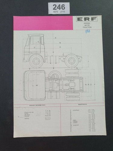 Erf model tractor unit - 84,