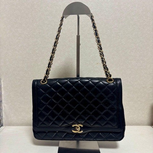 Chanel black quilted shoulder - chanel,
