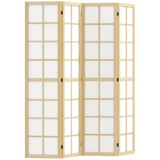 HOMCOM Indoor Room Partition, 4 Panel Folding Room Divider, 160 x 170cm