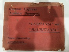 1907 CUNARD LINE RMS LUSITANIA