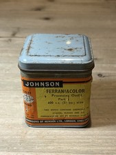 Old vintage original Johnson Ferraniacolor 600cc 21oz outfit tin tub box