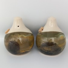 Boscastle Pottery Cornwall Roger Irving Trees Salt Pepper Pots Shakers Cruet