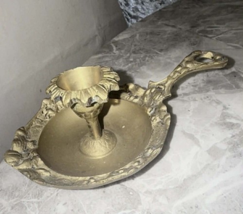 Vintage brass chamber stick - vintage,
