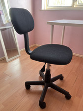 Small black upholstered