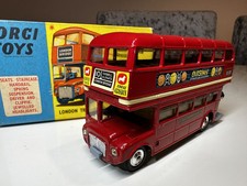 CORGI 468 LONDON TRANSPORT ROUTEMASTER BUS, OUTSPAN; BOXED; ORIGINAL; VGC/VGC