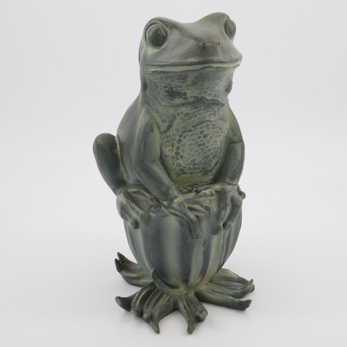 Metal frog ornament - metal,