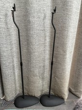 Pair Black Adjustable Slim Speaker Stands - Cambridge Audio Minx/Bose Compatible