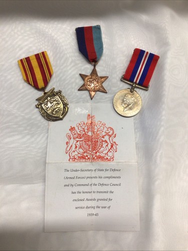 Trio world war medals - world,