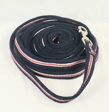 Elico Soft Webbing Lunge Rein Equestrian Horse Training Blue Red White