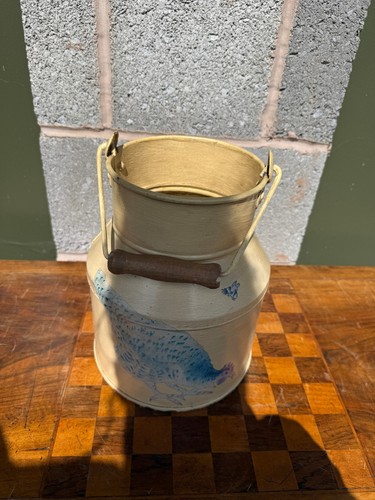 Vintage metal milk churn - metal,