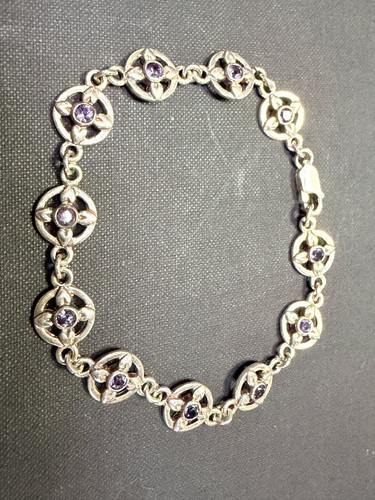 925 sterling silver amethyst - silver,