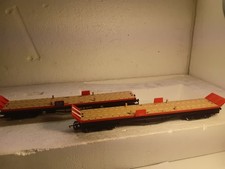 00 Hornby - Pair Of Bogie Car Flats (Some Damage)