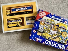 Corgi DieCast Weetabix Collection Vintage 1989 3 Vehicles Aston Martin Bus Truck
