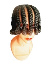 AFRICAN BRAIDED LACE WIG NIGERIAN KOROBA STYLE  LIGHTWEIGHT TRENDY
