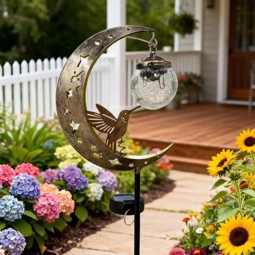 Solar moon light hummingbird - solar,