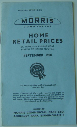 Morris commercial price - uk,