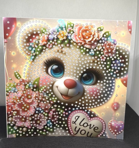 Diamond painting art teddy - diamond,