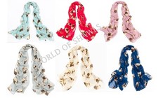 Ladies Scarf Butterfly Birds