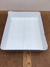 LARGE VINTAGE ENAMEL PHOTOGRAPH DEVELOPING TRAY 46cm X 37cm X 8.5cm