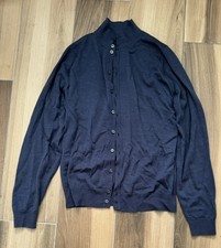 John Smedley Parwish Shirt 100% Merino Wool Indigo